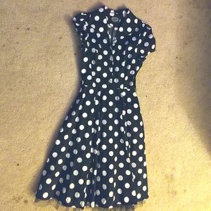 Black and white polka dot dress